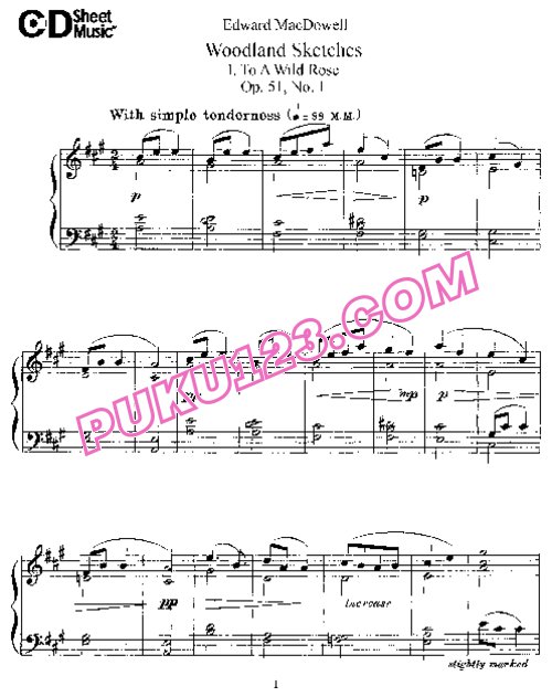 天天钢琴网-免费下载Macdowell - Woodland Sketches Op.51