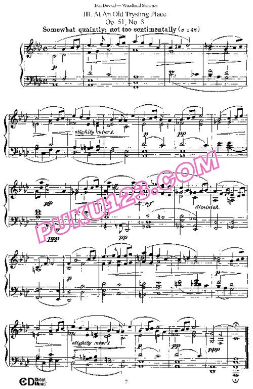 天天钢琴网-免费下载Macdowell - Woodland Sketches Op.51