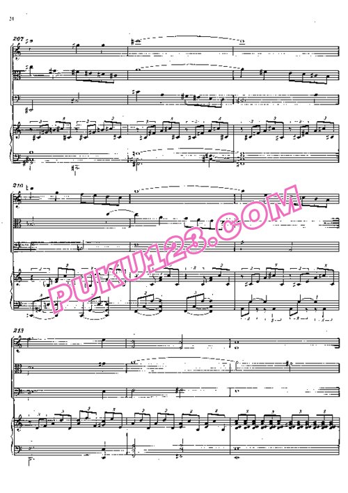 天天钢琴网-免费下载Mahler - Piano Quartet in a Minor 总谱