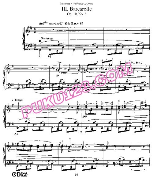 天天钢琴网-免费下载Massenet - Dix Pieces de Genre Op.10