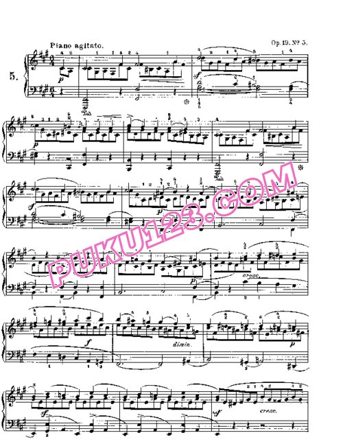 天天钢琴网-免费下载Mendelssohn songs wo words 19 5