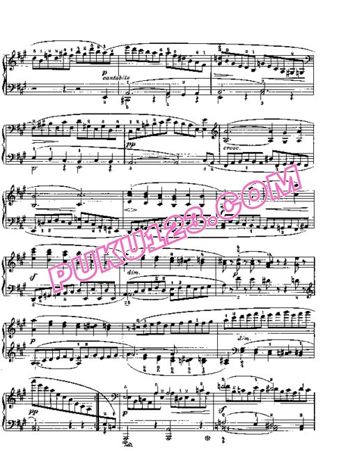 天天钢琴网-免费下载Mendelssohn songs wo words 19 5