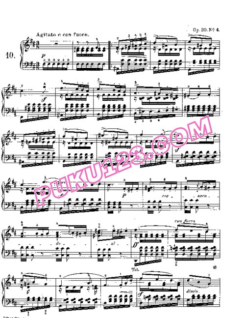 天天钢琴网-免费下载Mendelssohn songs wo words 30 4