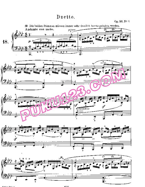 天天钢琴网-免费下载Mendelssohn songs wo words 38 6