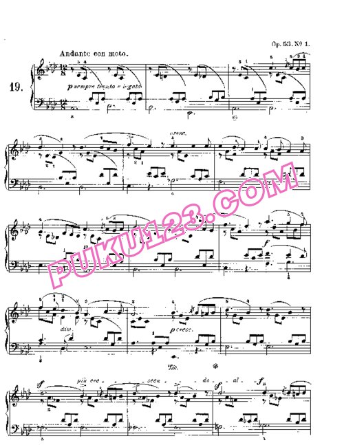 天天钢琴网-免费下载Mendelssohn songs wo words 53 1