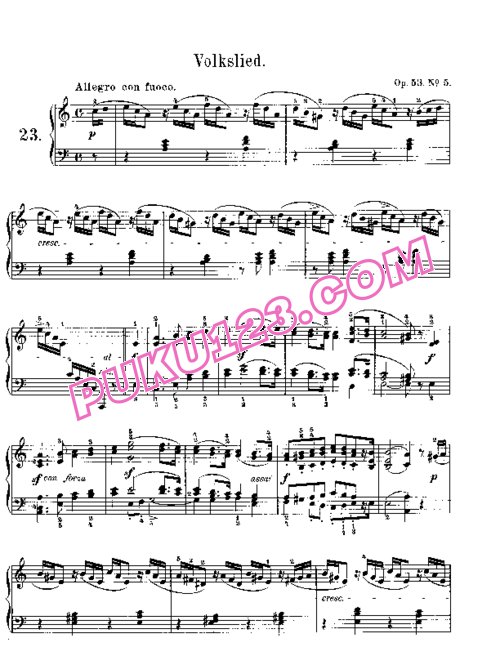 天天钢琴网-免费下载Mendelssohn songs wo words 53 5