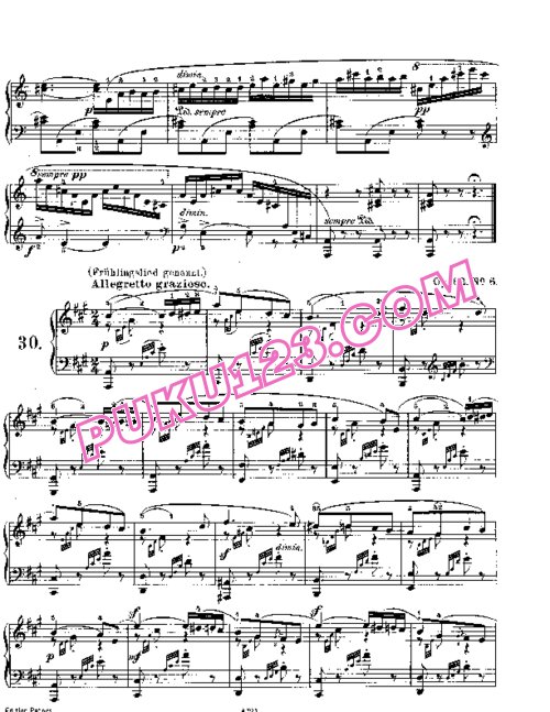 天天钢琴网-免费下载Mendelssohn songs wo words 62 6