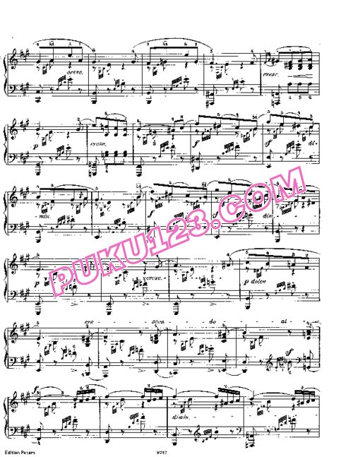 天天钢琴网-免费下载Mendelssohn songs wo words 62 6