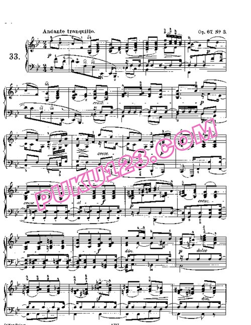 天天钢琴网-免费下载Mendelssohn songs wo words 67 3