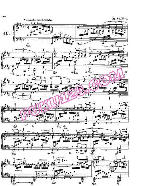 天天钢琴网-免费下载Mendelssohn songs wo words 85 4