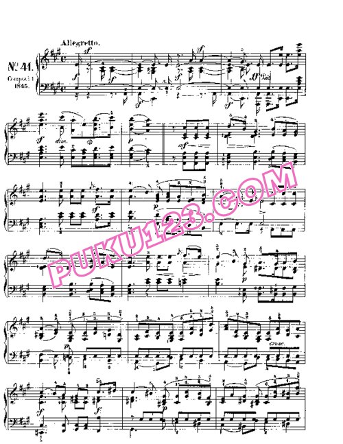 天天钢琴网-免费下载Mendelssohn songs wo words 85 5