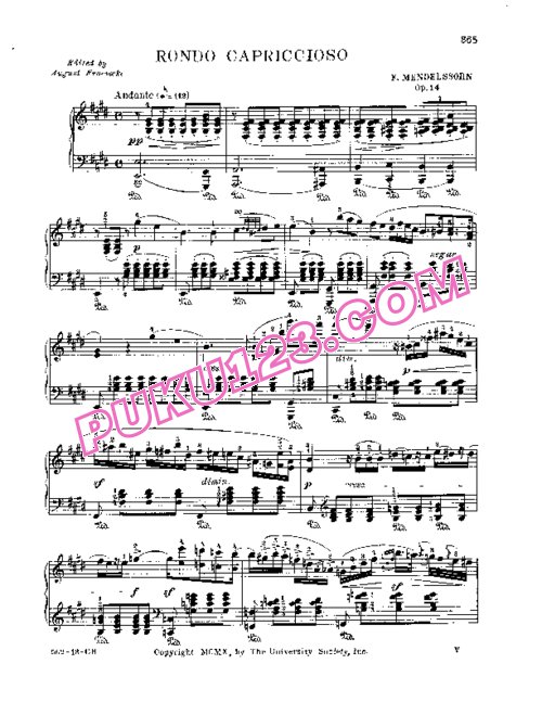 天天钢琴网-免费下载Mendelssohn - Rondo Capriccioso Op.14