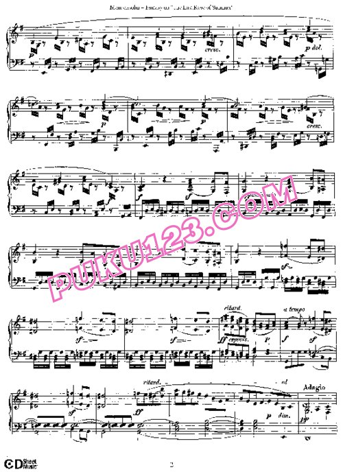 天天钢琴网-免费下载Mendelssohn - Fantasy on The Last Rose of Summer Op.15
