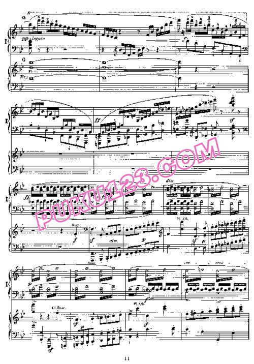 天天钢琴网-免费下载Mendelssohn - Piano Concerto No.1 in g Minor Op.25 - 2 Pianos