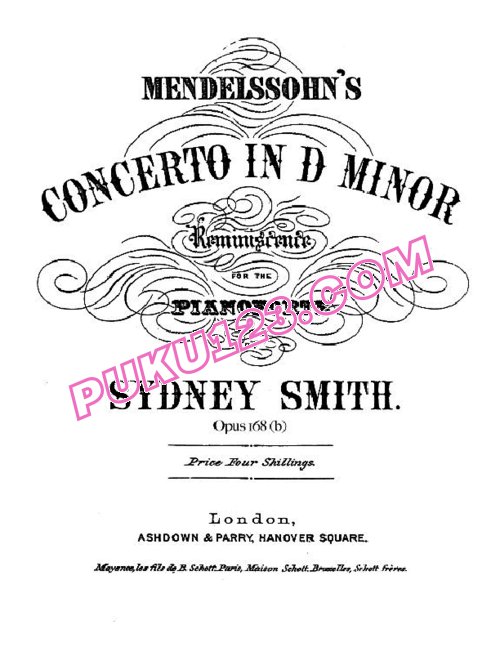 天天钢琴网-免费下载Mendelssohn - Smith - Piano Concerto No 2 in d Minor Op.40 - SoloPiano 史密斯改编钢琴独奏版