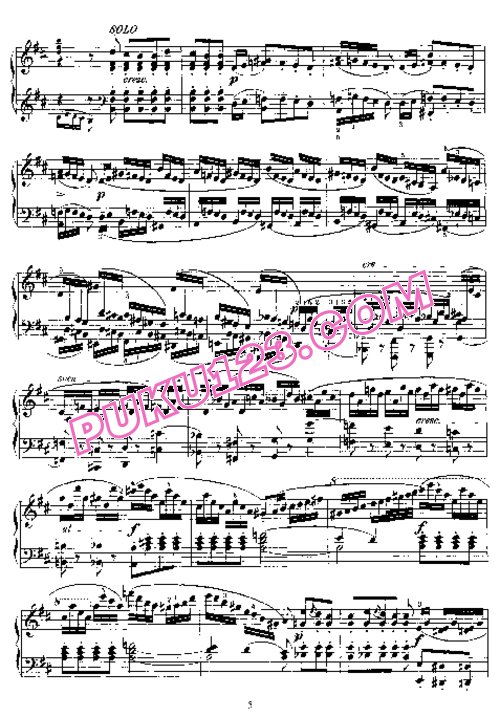 天天钢琴网-免费下载Mendelssohn - Capriccio Brillante in B Major Op.22 - Solo piano 钢琴独奏版