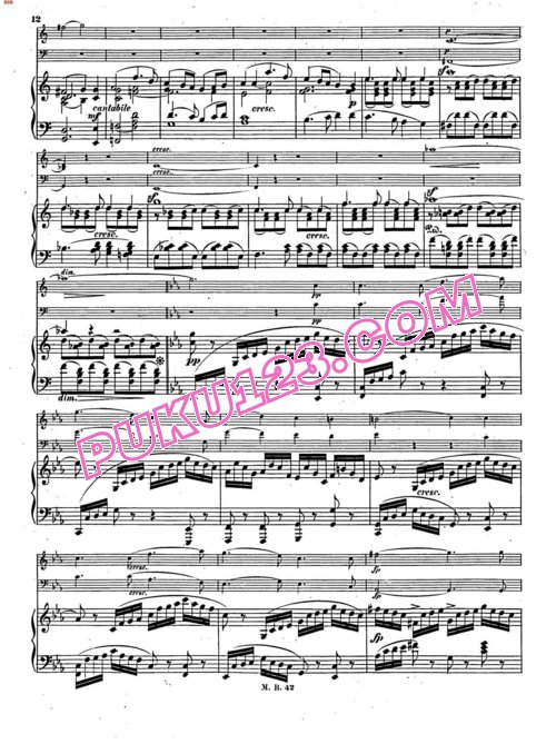 天天钢琴网-免费下载Mendelssohn - Piano Trio No.2 in c Minor Op.66 - Full Score 重奏谱
