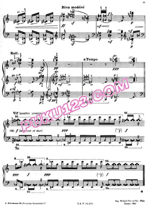 天天钢琴网-免费下载Messiaen - Neumes rythmiques