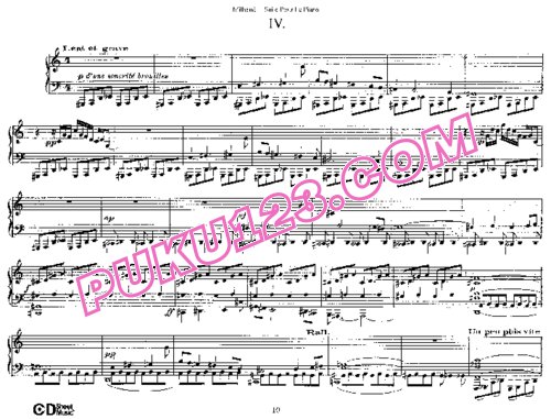 天天钢琴网-免费下载Milhaud - Suite Pour Le Piano Op.8