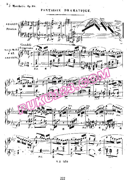 天天钢琴网-免费下载Moscheles - Fantaisie Dramatique Op.86
