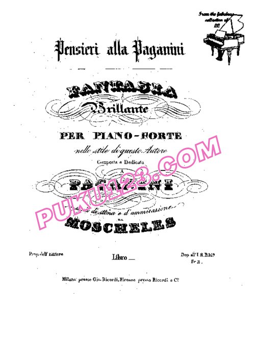 天天钢琴网-免费下载Moscheles - Fantasia Brillante, Pensieri Alla Paganini