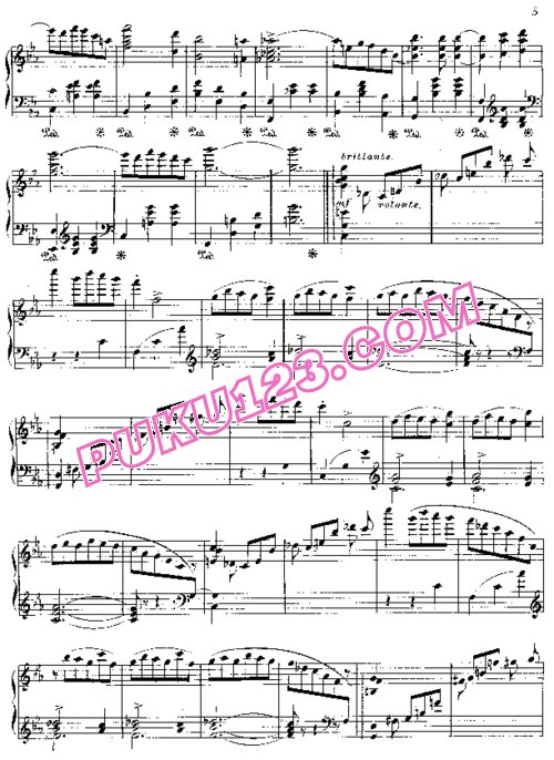 天天钢琴网-免费下载Moszkowski - Valse Brillante in A Flat Major