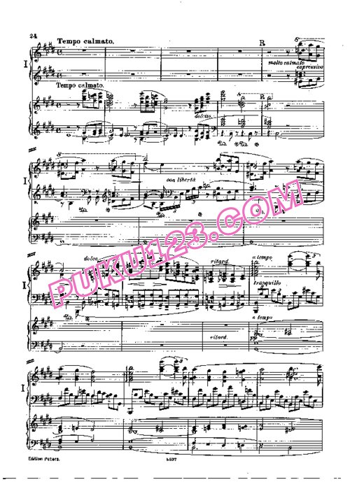 天天钢琴网-免费下载Moszkowski - Piano Concerto in E Major Op.59 - 2 Pianos