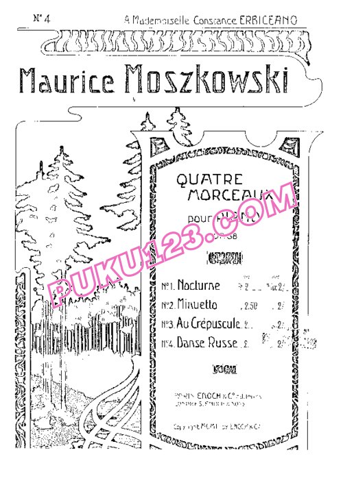 天天钢琴网-免费下载Moszkowski - 4 Klavierstücke Op.68
