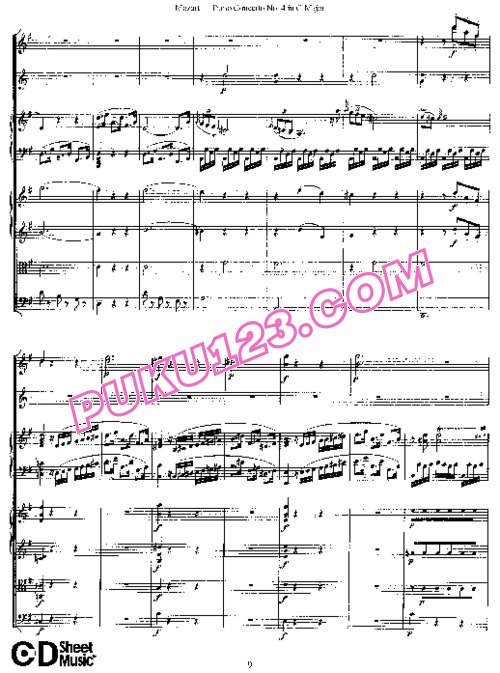 天天钢琴网-免费下载04.Mozart - Piano Concerto No.4 in G Major K.41 - Full Score