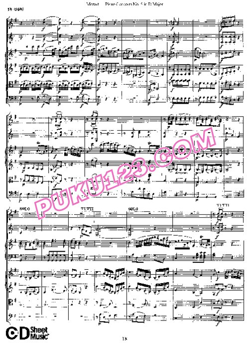 天天钢琴网-免费下载05.Mozart - Piano Concerto No.5 in D Major K.175 - Full Score