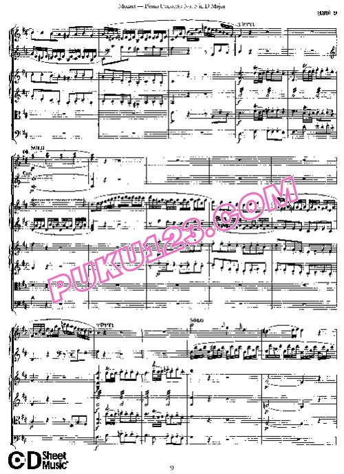 天天钢琴网-免费下载05.Mozart - Piano Concerto No.5 in D Major K.175 - Full Score