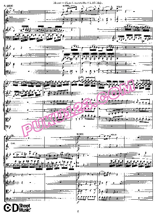 天天钢琴网-免费下载06.Mozart - Piano Concerto No.6 in Bb Major K.238 - Full Score