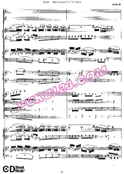 天天钢琴网-免费下载07.Mozart - Piano Concerto No.7 in F Major for 3 Pianos K.242 - Full Score