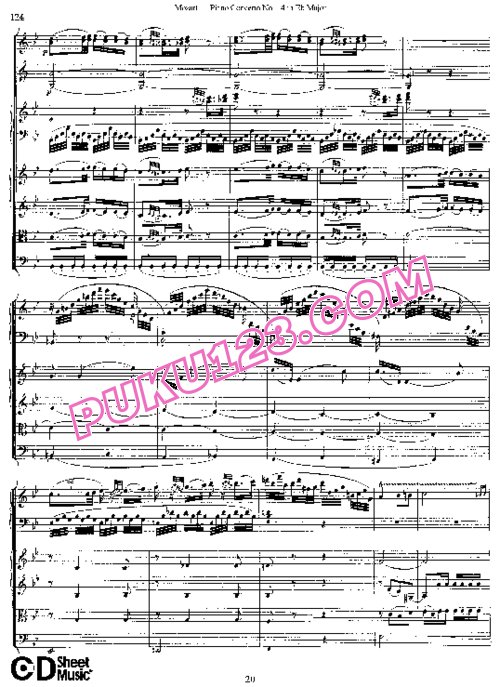 天天钢琴网-免费下载14.Mozart - Piano Concerto No.14 in Eb Major K.449 - Full Score