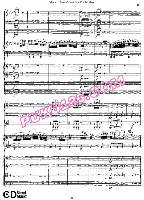 天天钢琴网-免费下载15.Mozart - Piano Concerto No.15 in Bb Major K.450 - Full Score