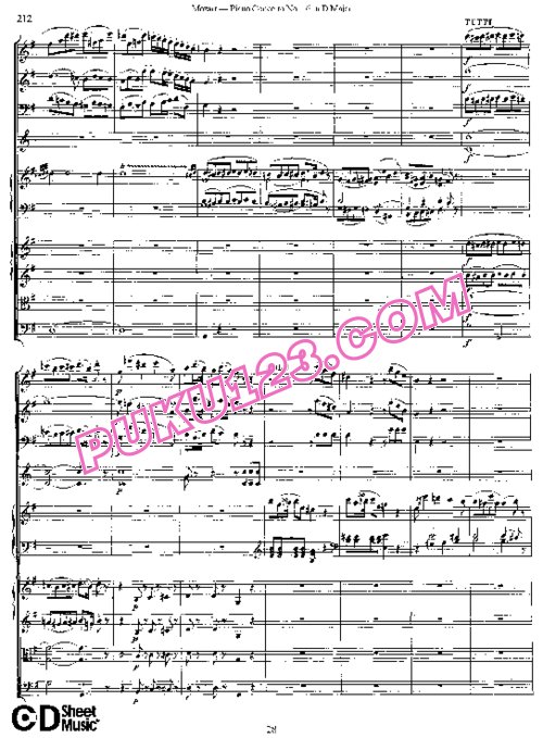 天天钢琴网-免费下载16.Mozart - Piano Concerto No.16 in D Major K.451 - Full Score