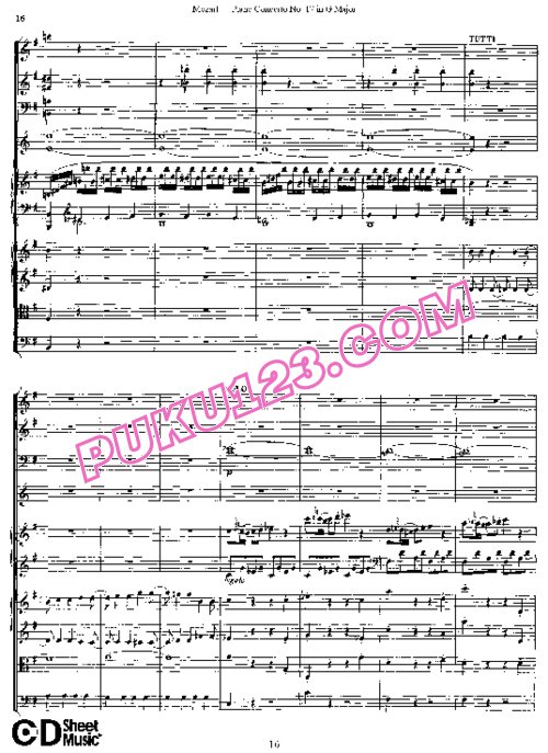 天天钢琴网-免费下载17.Mozart - Piano Concerto No.17 in G Major K.453 - Full Score