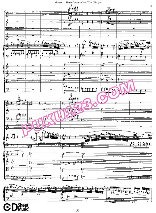 天天钢琴网-免费下载17.Mozart - Piano Concerto No.17 in G Major K.453 - Full Score