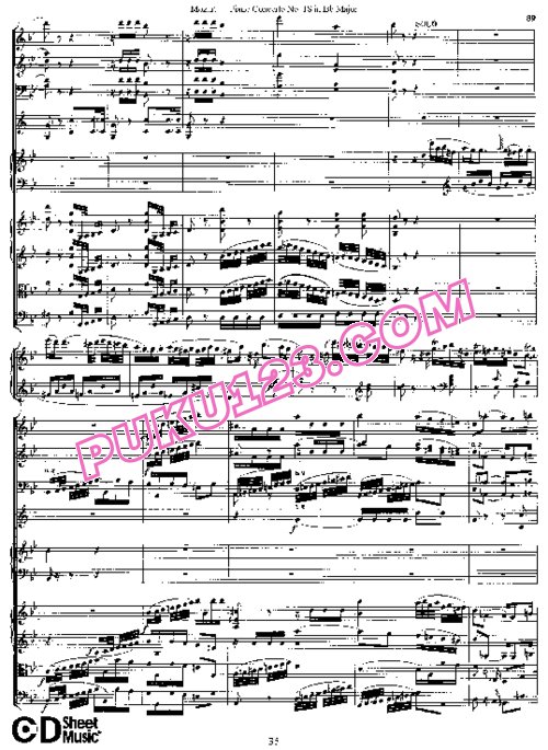 天天钢琴网-免费下载18.Mozart - Piano Concerto No.18 in Bb Major K.456 - Full Score