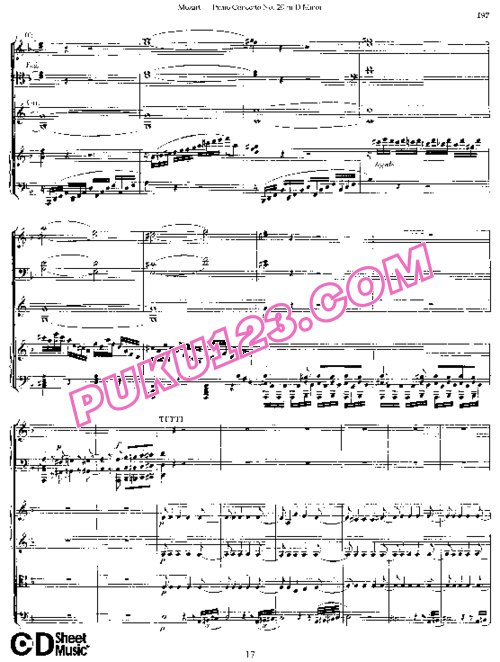 天天钢琴网-免费下载20.Mozart - Piano Concerto No.20 in d Minor K.466 - Full Score