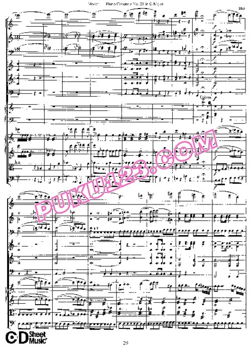 天天钢琴网-免费下载21.Mozart - Piano Concerto No.21 in C Major K.467 - Full Score