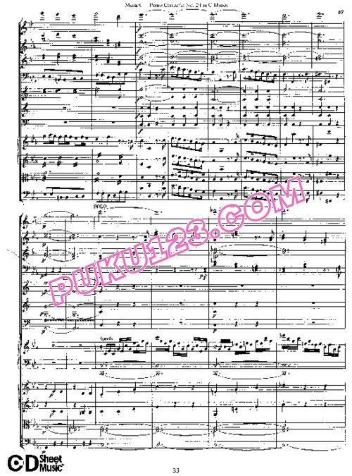 天天钢琴网-免费下载24.Mozart - Piano Concerto No.24 in c Minor K.491 - Full Score