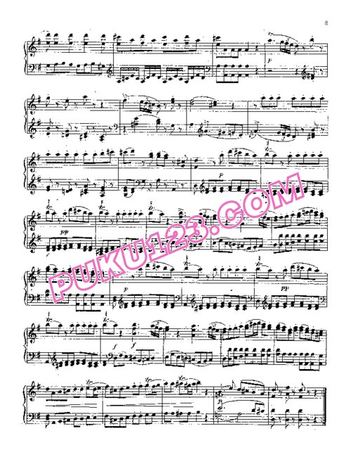 天天钢琴网-免费下载Mozart - Arrangement for Piano - Eine kleine Nachtmusik 钢琴独奏版