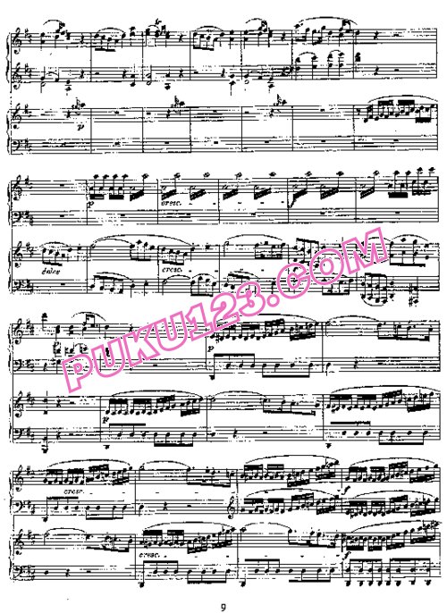 天天钢琴网-免费下载Mozart - Sonata for Piano Duet in D K.448 双钢琴