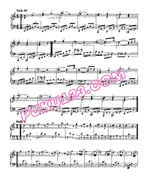 天天钢琴网-免费下载Mozart - Variations on Ah!Vous-dirai-je,maman K.265