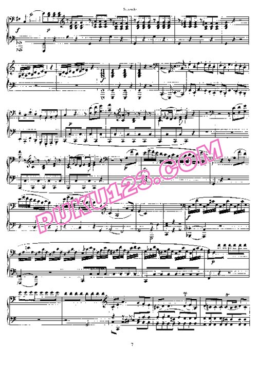 天天钢琴网-免费下载Mozart - Sonata in C major for two pianos K.521 双钢琴