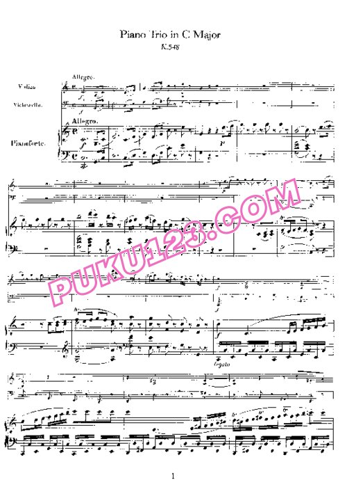 天天钢琴网-免费下载05.Mozart - Piano Trio no.5 in C Major K.548