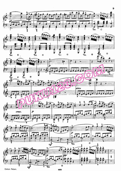 天天钢琴网-免费下载Mozart - Horn - Symphonie No.41 in C Major (Jupiter) K.551 霍恩改编钢琴独奏版