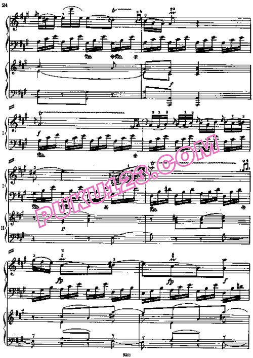天天钢琴网-免费下载Mozart - Concerto no 3 K 40 - 2 Piano