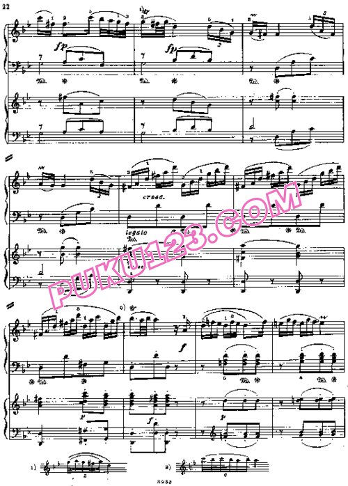天天钢琴网-免费下载Mozart - Concerto no 4 K 41 - 2 Piano
